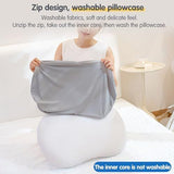 21.6*13.7*3.5inch Ice Silk Neck Support Pillow,Soft Ergonomic Memory Foam Pillow for Side V1107-115-40144-GRN2