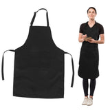 2-Pack Black Neck Chef Aprons for Women, Kitchen Cooking & Baking Work Apron, 104x55.7 cm and V1370-AZ4-16839