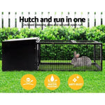 i.Pet Rabbit Cage 122x52cm Hutch Enclosure Carrier Metal PET-RAB-CAGE-L120