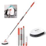Tile Grout Cleaning Brush with Long Handle - Shower Scrub Brush for Bathroom Tub Toilet Floor V1366-AZ2-W-11916