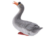 Goose Statue Figurine Resin Gray Goose Farm Animal Sculpture Desktop Ornament for Home Garden Patio V1294-YM0901-3111240273111