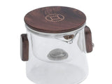Glass Teapot with Strainer 330ml Magnetic Filtration Pot Water Separation Glass Teapot with 3 Cups V1294-YM0901-3118250017911