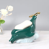 Dolphin Ceramic Box Drain Dish Box Bathroom Supplies Home Decoration Accessories Drain V1294-YM0523-10335929