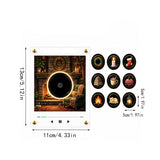 Magnetic Vinyl Player for Fridge, NFC Magnetic Player with Rotating Vinyl Record, Night Light, V1192-AZ-W-34218