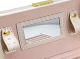 Three-Layer Jewelry Organizer Box with PU Handle, Lockable Display Case for Earrings, Necklaces, V1259-DP01-A-2824