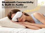 Livemor Eye Massager with Heat & Vibration 180&deg Foldable Electric Eye Heat Mask with Bluetooth EYE-MASSAGE-01-WH