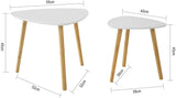 Set of 2 White Side Nesting Tables V178-84959