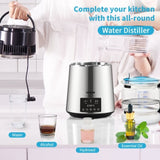 VEVOR 4L Water Distiller Distilled Water Maker 1 L/H w/ Timing Dual-Temp Silver V952-DSDW1LH4L220VO4CHV3