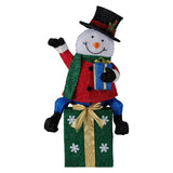 Christabelle 85cm Christmas Snowman On Presents Display with Lights 112_MHA509