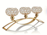 Crystal Candle Holders Tealight Candlestick Candelabra Stand With 3 Arms Candle Holder For Wedding V1370-AZ4-12284