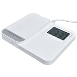 3 in 1 LCD Digital Alarm Clock with Phone Earphone Wireless Charger USB Powered for Home Office V1294-YM0523-3115210213311