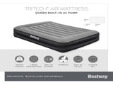 Bestway 2.03m x 1.52m x 46cm Tritech Air Mattress Queen Built-in AC pump V958-67403