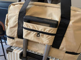 Beige and Black Large Capacity Travel Bag with Wet/Dry Separation - Canvas Polyester, Lightweight V888-ELOSUNG32657