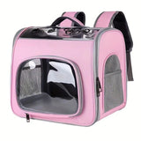 Pet Backpack Portable Transparent Foldable Comfort Design Hands-Free Travel for Cats Small V1232-CWTQBB002