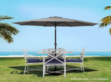 Instahut Outdoor Umbrella 2.7m Beach Pole Garden Tilt Sun Patio UV Charcoal UMB-POLE-27-TIL-CO