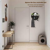 Wooden Key Holder with Storage Tray and Hooks for Hallway Corridor Bedroom Office, Black V1188-MS-325-0475