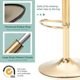 SERENIT Swivel Bars Set of 2 Counter Height Barstools with Back Velvet Upholstered Adjustable V255-GP2210R-EMGREEN