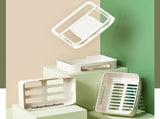 Router Storage Box Multi Hole Detachable Design Plastic Anti Drop Cable Management Case White 3 V1294-YM0717-3117220203916