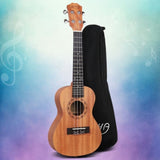 Alpha 26" Ukulele Natural Mahogany Tenor Beginner Gift w/ Carry Bag UKULE-D-26-NAT
