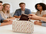 Bible Cover Case for Women with Handle, Quilted Church Bag with Zippered Pocket and Bible Study V1366-AZ2-W-11550