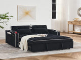 Fashionable Modern and Multi-functional Foldable Velvet Sofa Bed - Light Grey V1316-W2353P151787