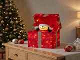 Christabelle 30cm Animated Penguin Gift Box Christmas Light Up DisplayLED Outdoor Indoor Xmas Y 112_SHE201