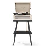 Crosley Voyager Bluetooth Portable Turntable + Entertainment Stand Bundle - Dune V398-CRIW8017BST-DU4