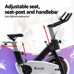 15kg Flywheel Spin Bike Everfit Exercise Bike Home Gym Fitness 120KG Capacity EB-F-SPIN-15-SI