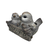 Welcome W 2 Birds Planter W Hole & Plug 30x25cm V637-49452WEL