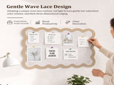 Scalloped Bulletin Board, Distinctive Scalloped Design, No Drill Installation, High Density Felt for V1369-AZ3-W-12590