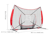 7x7 ft Baseball Softball Practice Net, Portable Baseball Training Net for Hitting Catching Pitching, V952-77YCDPJXLW77Z9CFSV0