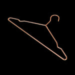 Adult 16.5" Rose Gold Shiny Metal Wire Coat Suit Top Clothes Hangers V63-836131