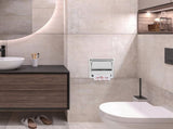 Plated Silver Wall Mounted Toilet Paper Holder with Sleek Stainless Steel Design V1369-AZ3-W-20687