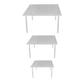3 Set Square Clear Acrylic Cake Stand Acrylic Cupcake Stand for Cake Pizza Dessert Christmas Wedding V1294-YM0710-3117230340411