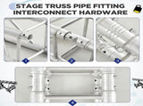 8 Pack Double Ended Conical Coupler with Clips Pin Truss Clamp DJ Stage Lighting Truss Pipe V1258-DP02-C-2867