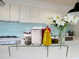 1Pcs Iron Spice Shelf for Cabinet with Adjustable Feature 11.6X9.4X5.3In V1192-AZ-W-26812