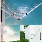 Wall Mounted 5 Arm 26m Clothes Airer Folding Concertina Cloth Dryer Washing Line V63-839161