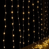 Jingle Jollys 3X3M Christmas Lights Curtain String Light 300 LED Warm White XMAS-CUR300-3X3-WARM