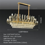 BAMDECOR C3347/OV Modern French Home Decor Luxury Crystal-leaf Chandelier LED Fashion Creativity V255-BAM-C3347-OVAL1