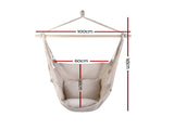 Gardeon Hammock Chair Outdoor Camping Hanging Hammocks Cushion Pillow Cream HM-CHAIR-PILLOW-CREAM