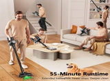 Cordless Vacuum Cleaner, 55Kpa/55Mins Vacuum Cleaners for Home. Self-Standing Stick Vacuum with V1313-AU-H28B