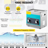 Knob Ultrasonic Cleaner 3L 40kHz Ultrasonic Cleaning Machine Knob Control Sonic Cleaner 304 V952-QXJSXNQXJ3L000001V3