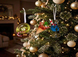 Christabelle 3 Glass Cocktail Christmas Ornaments Assorted Novelty 13cm Xmas Tree Decorations H 112_SHD2001