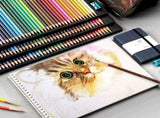 120Pcs Oily Colored Penciles Optional Metallic Pencils Set with Brush and Pencil Sharpener for V1370-AZ4-20355