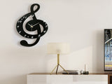 Innovative Musical Note Electronic Wall Clock Fashionable Silent Quartz Clock for Children Room V1294-YM0901-3115200043411