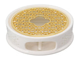 Teapot Warmer Tea Coffee Warmer Base Ceramic Heater with Spoon Lid and Candle Holder White V1294-YM0703-3118230130511