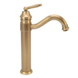 High Sink Faucet Copper Retro Industrial Single Handle Cold Hot Water Mixer Tap for Above Counter V1294-YM0626-3112220095011