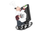 Resin Mustache Chef Figurine Fashion Small Ornaments Message Board Food Shop Hotel Decorations V1294-YM0714-3115210130111
