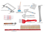 12Pcs Beekeeping Tools Kit Stainless Steel Hive Tool Bee Brush Extracting Fork V1294-YM0727-JY06533