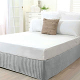Ardor Quilted Valance Silver SINGLE V442-INT-VALANCE-QUILTED-SILVER-SB